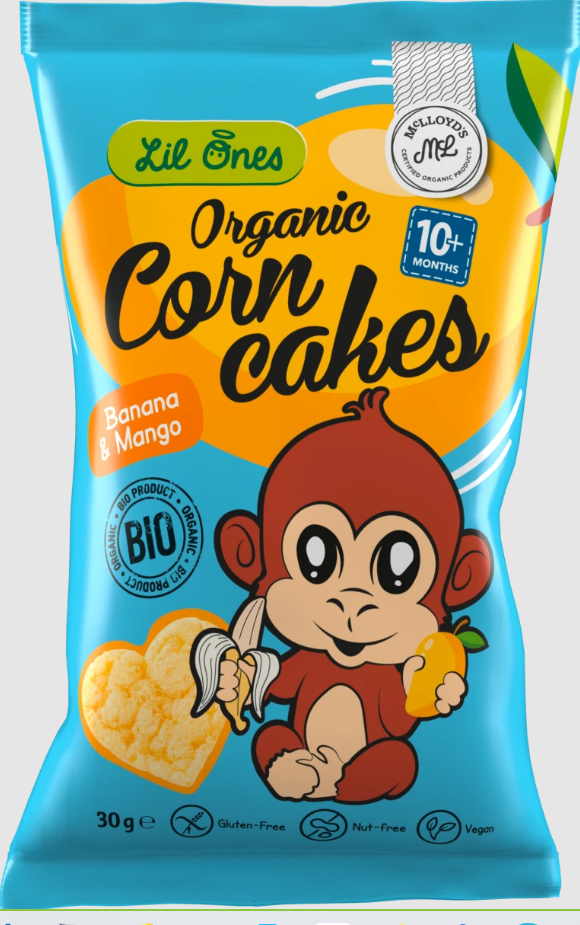 BIO snack srdíčka banán/mango 30 g McLloyd´s